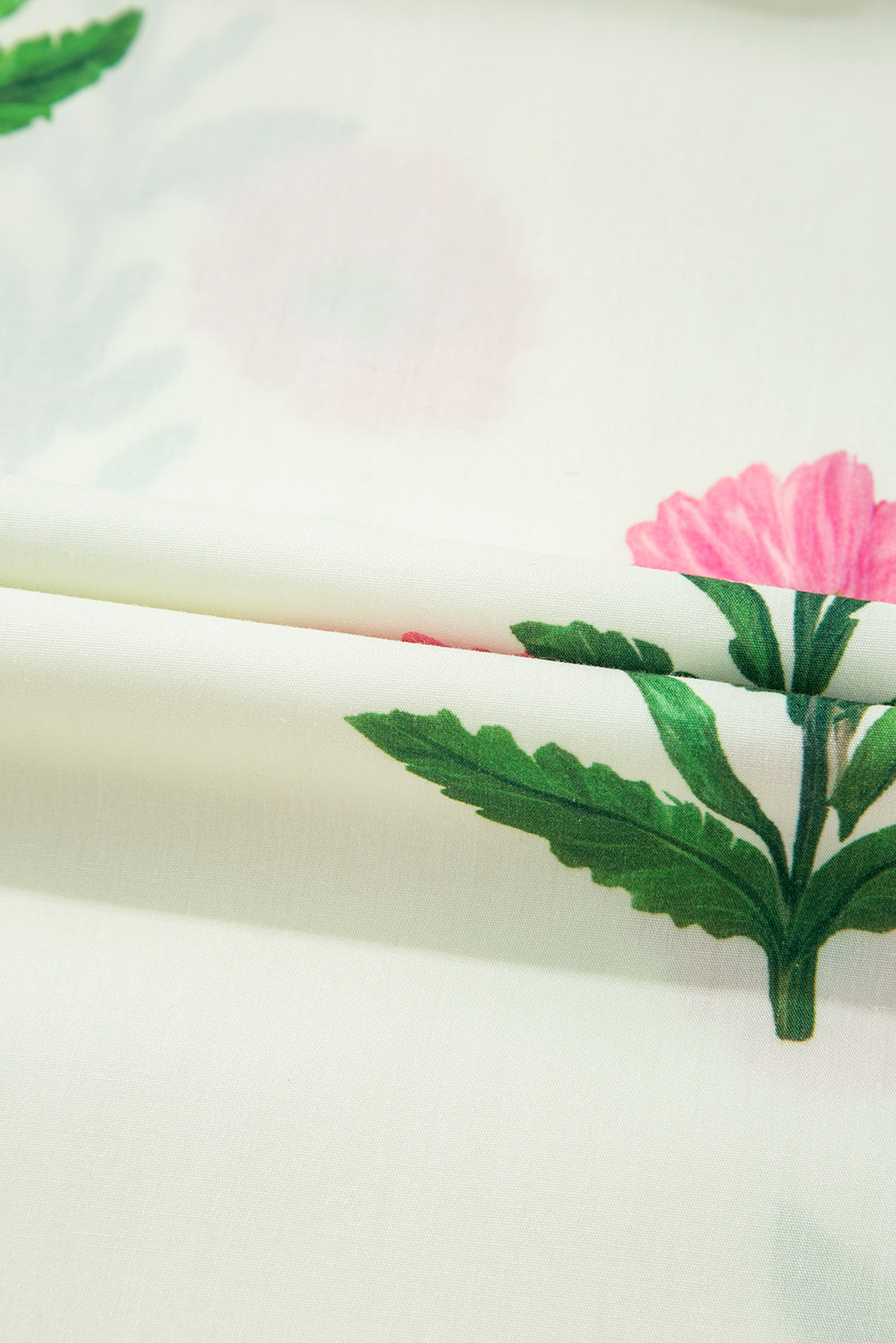 Floral Short Sleeve Split Neck Mini Dress