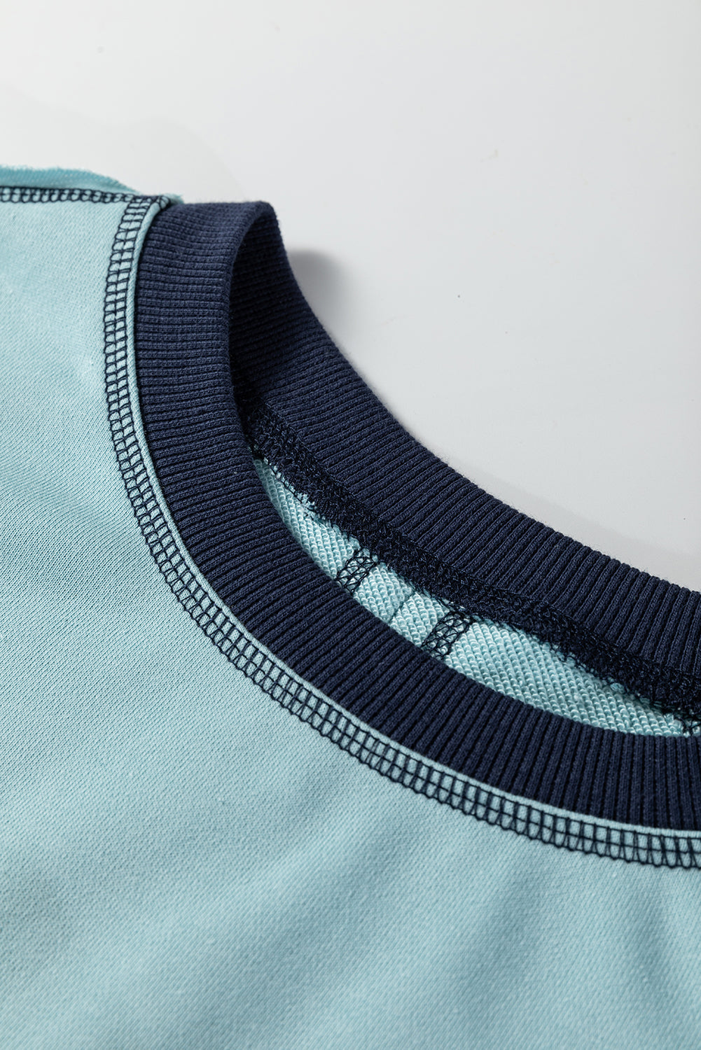 Colorblock Patchwork Long Sleeve Crewneck Sweatshirt