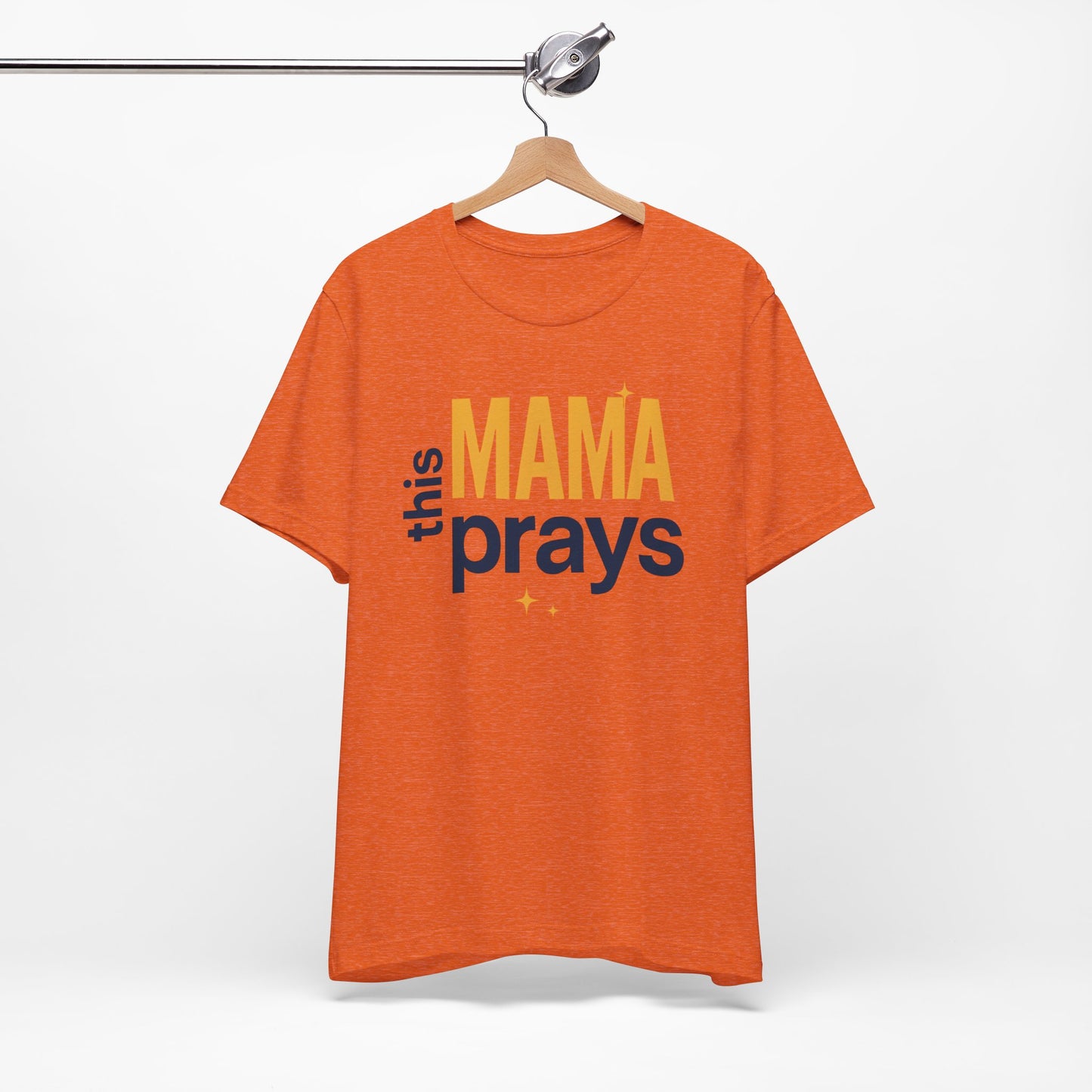 This Mama Prays Tee | Unisex Jersey Short Sleeve T-Shirt, Faith Gift, Mom Life Shirt, Inspirational Apparel, Christian Merchandise