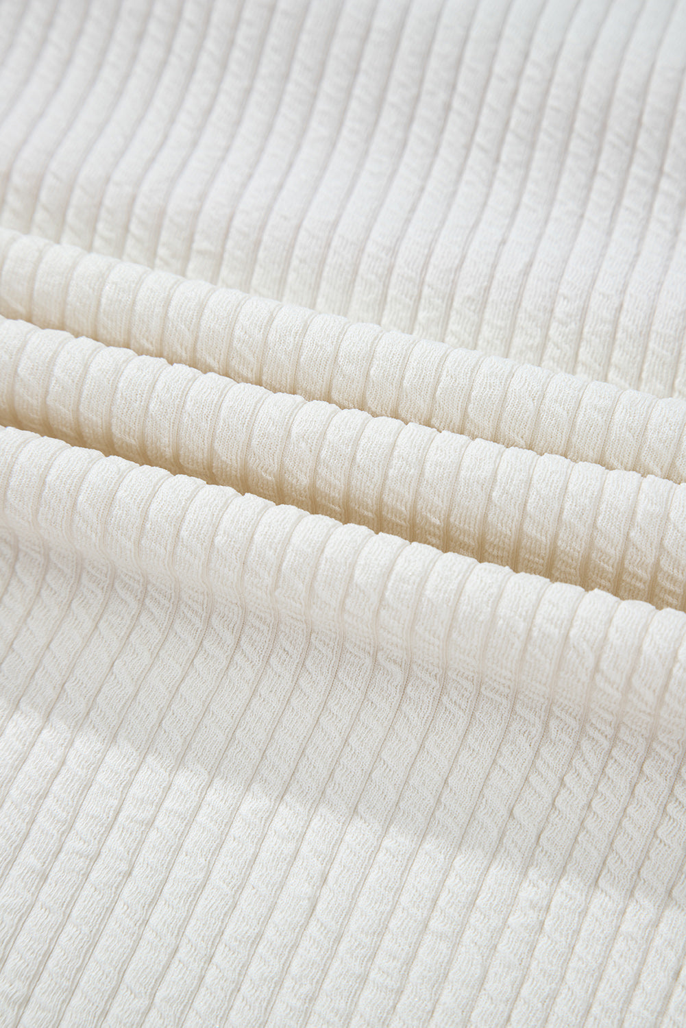 Corded Knit Reverse Seam Patchwork Drop Sleeve Top