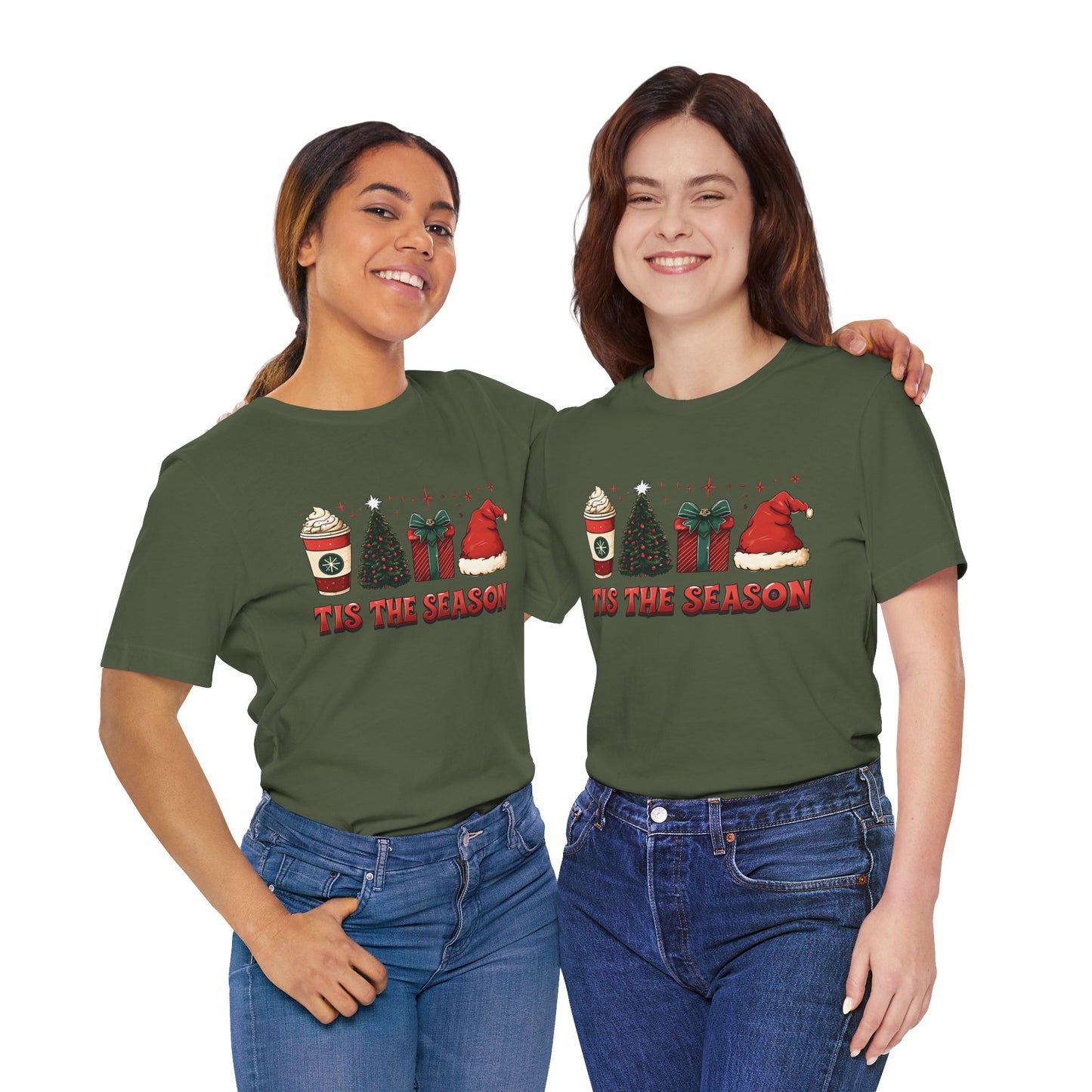 Holiday Cheer Short Sleeve Tee | 'Tis the Season Shirt | Festive Casual Wear | Christmas Gift | Unisex Tee | Seasonal Apparel