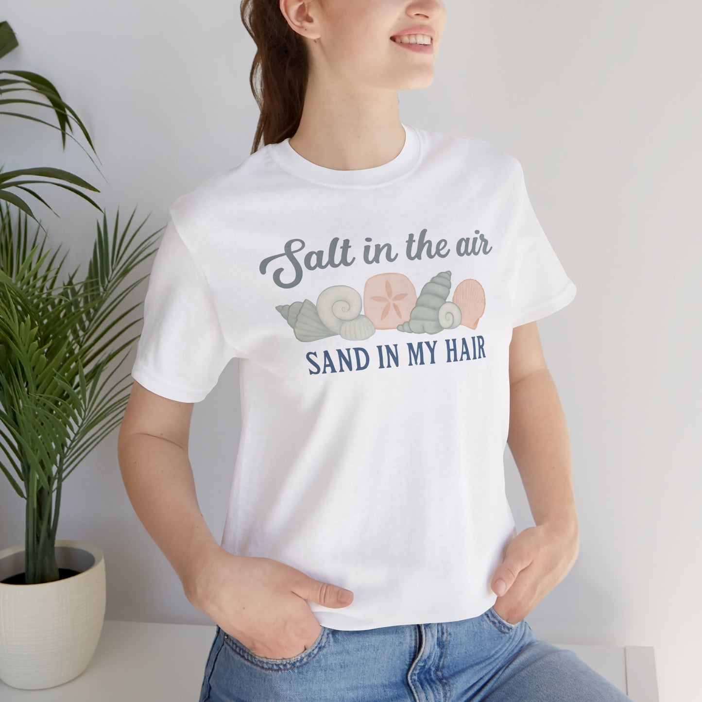 Salt in the Air, Sand in My Hair Unisex Tee | Beach Vibes Shirt, Summer Tee, Vacation Shirt, Nautical Gift, Bohemian Style