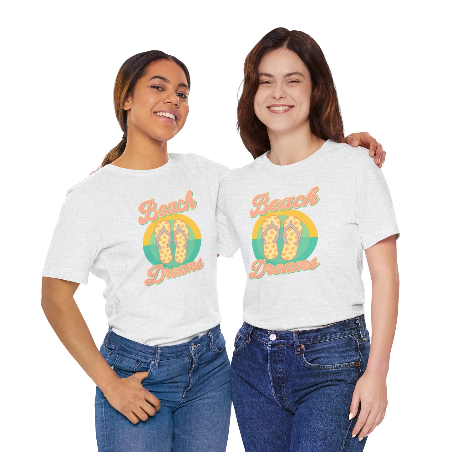 Beach Dreams Unisex Jersey Tee, Flip Flop Summer Shirt, Vacation Outfit, Beach Lover Gift, Casual Summer Wear