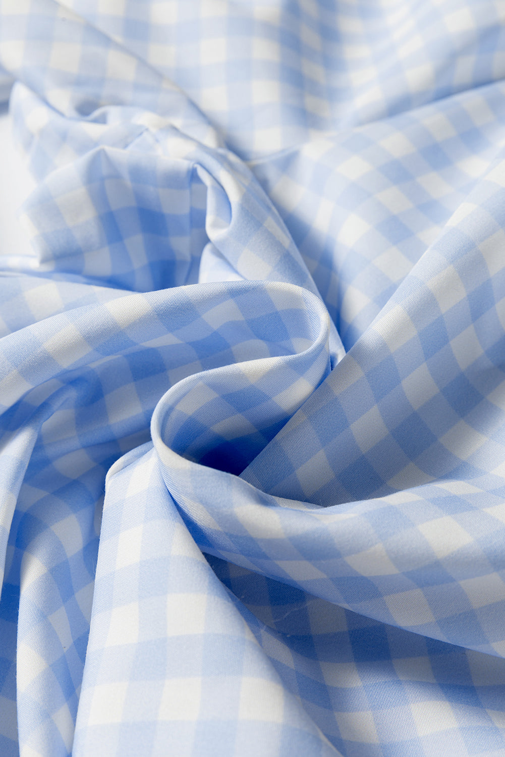 Gingham Plaid Smocked High Waist Pants