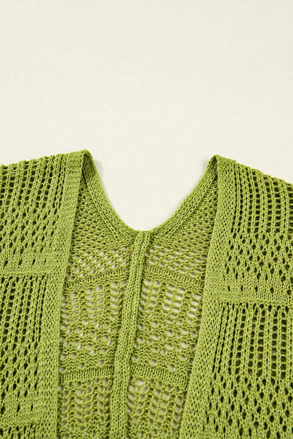 Crochet Knit Oversize Open Front Cardigan