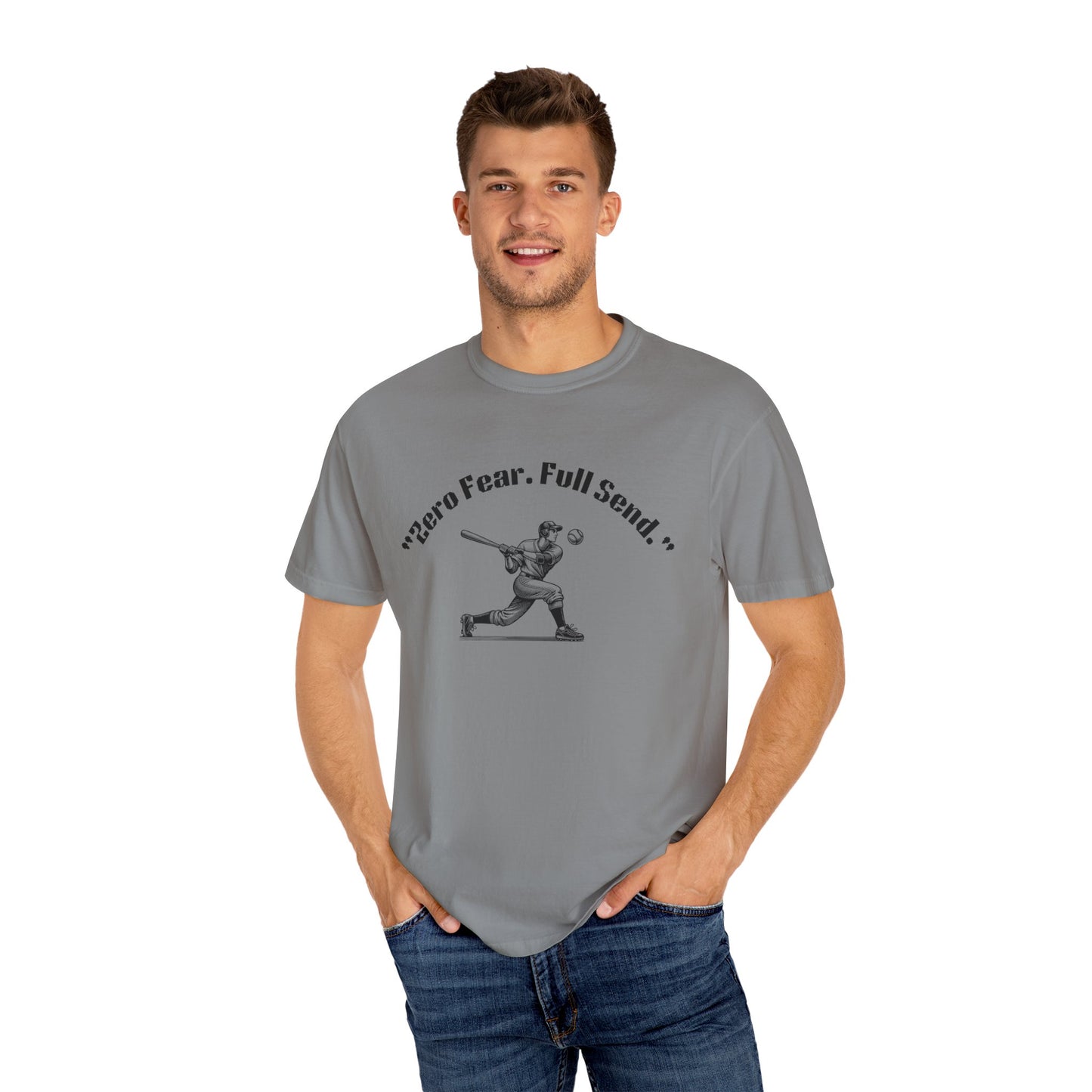 Youth Garment-Dyed T-shirt Zero Fear Full Send Moto Tee