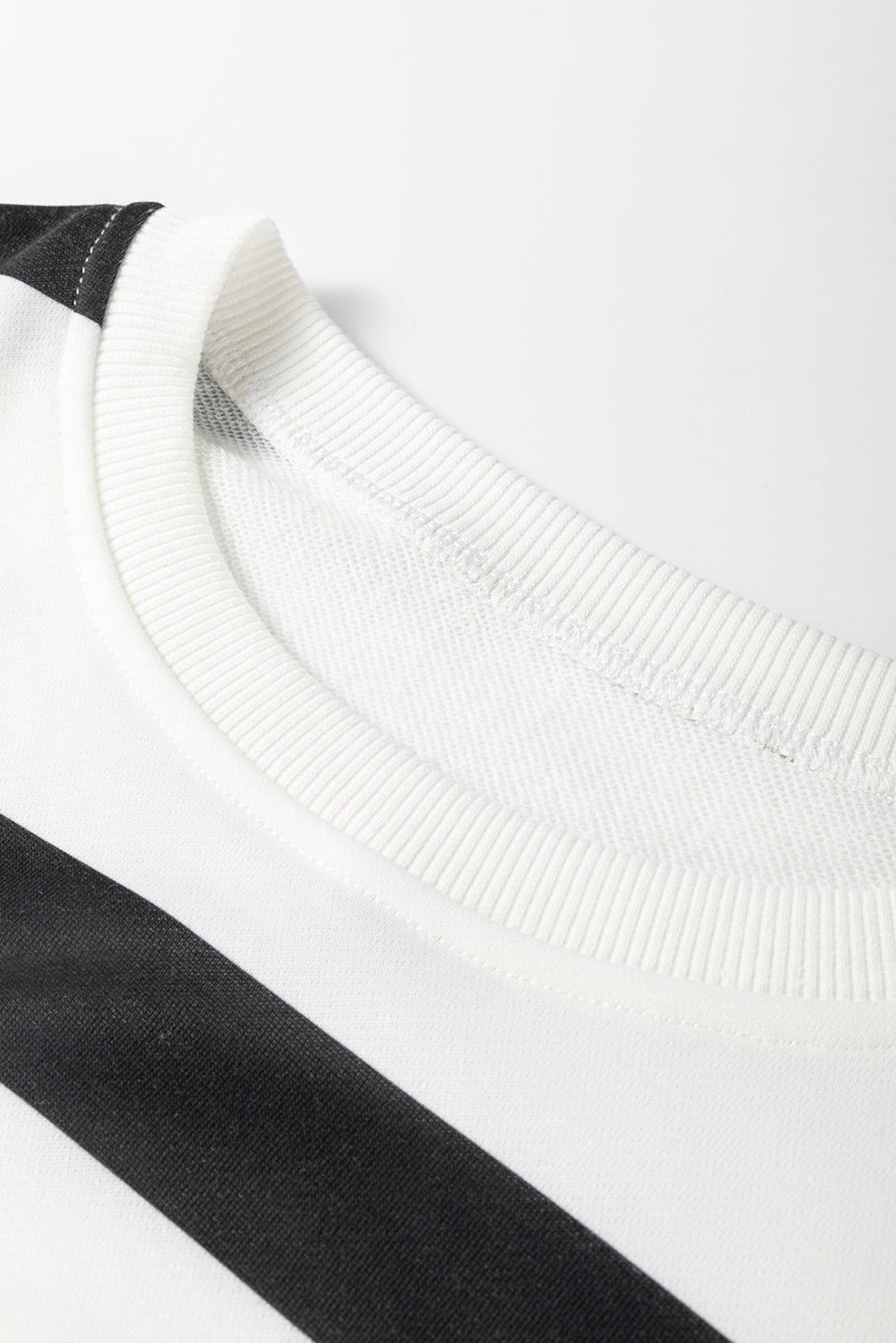 Stripe Drop Shoulder Top and Jogger Pants Set