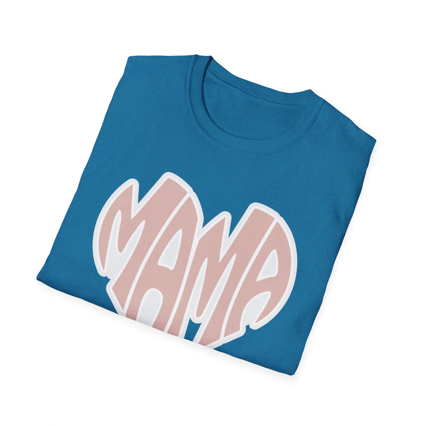 Mama Heart Unisex Softstyle T-Shirt | Gifts for Moms | Casual Wear | Mother's Day | Family Celebrations