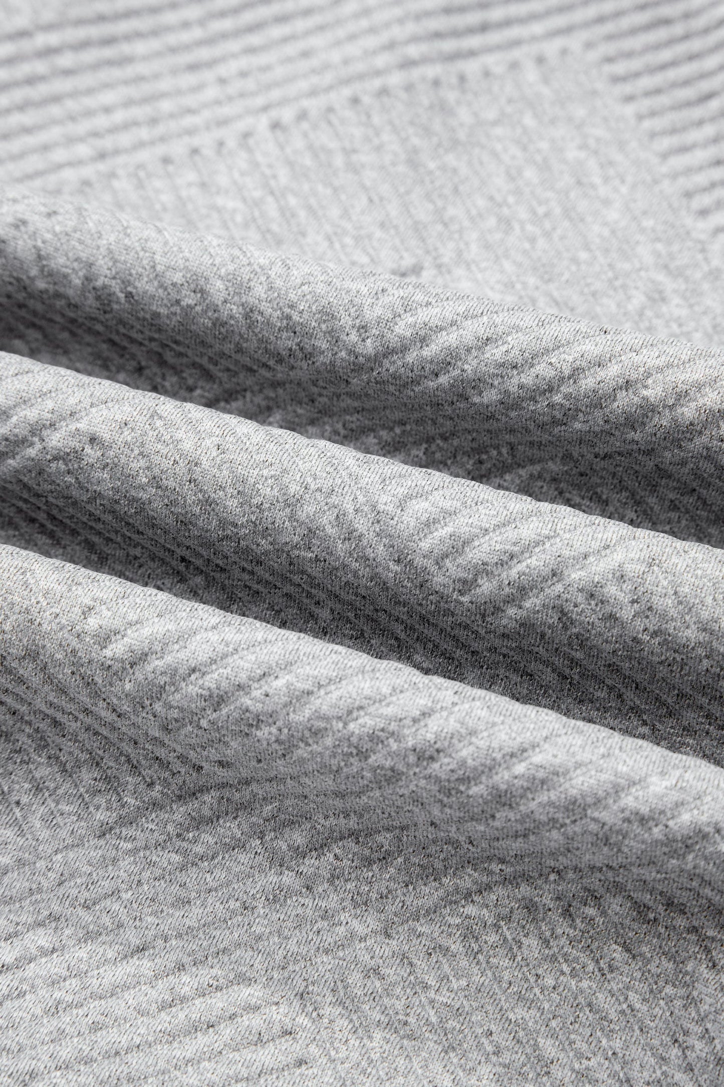 Textured Half-Zip Long Sleeve Sweatshirt