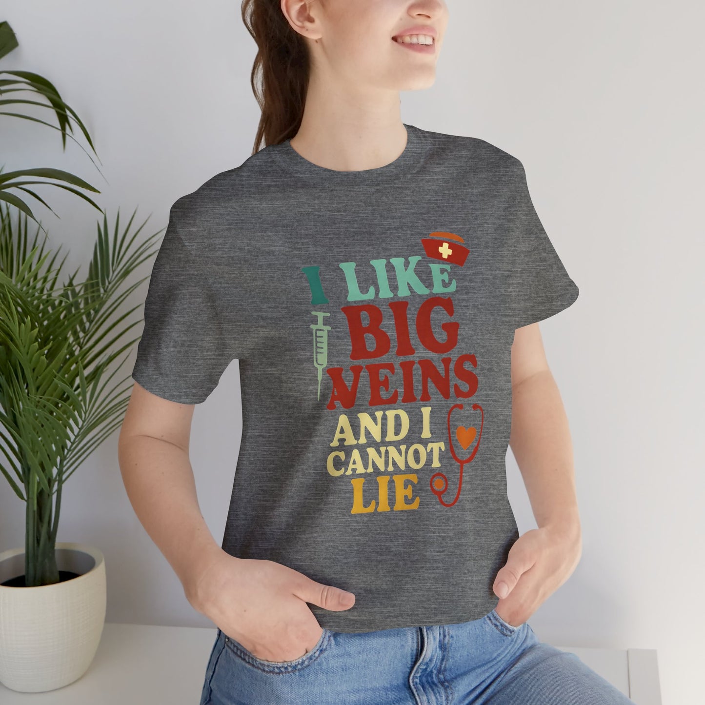 Humorous Medical Tee: I Like Big Veins and I Cannot Lie, Fun Gift for Healthcare Workers, Medical Humor Shirt, Perfect for Birthdays, [...]