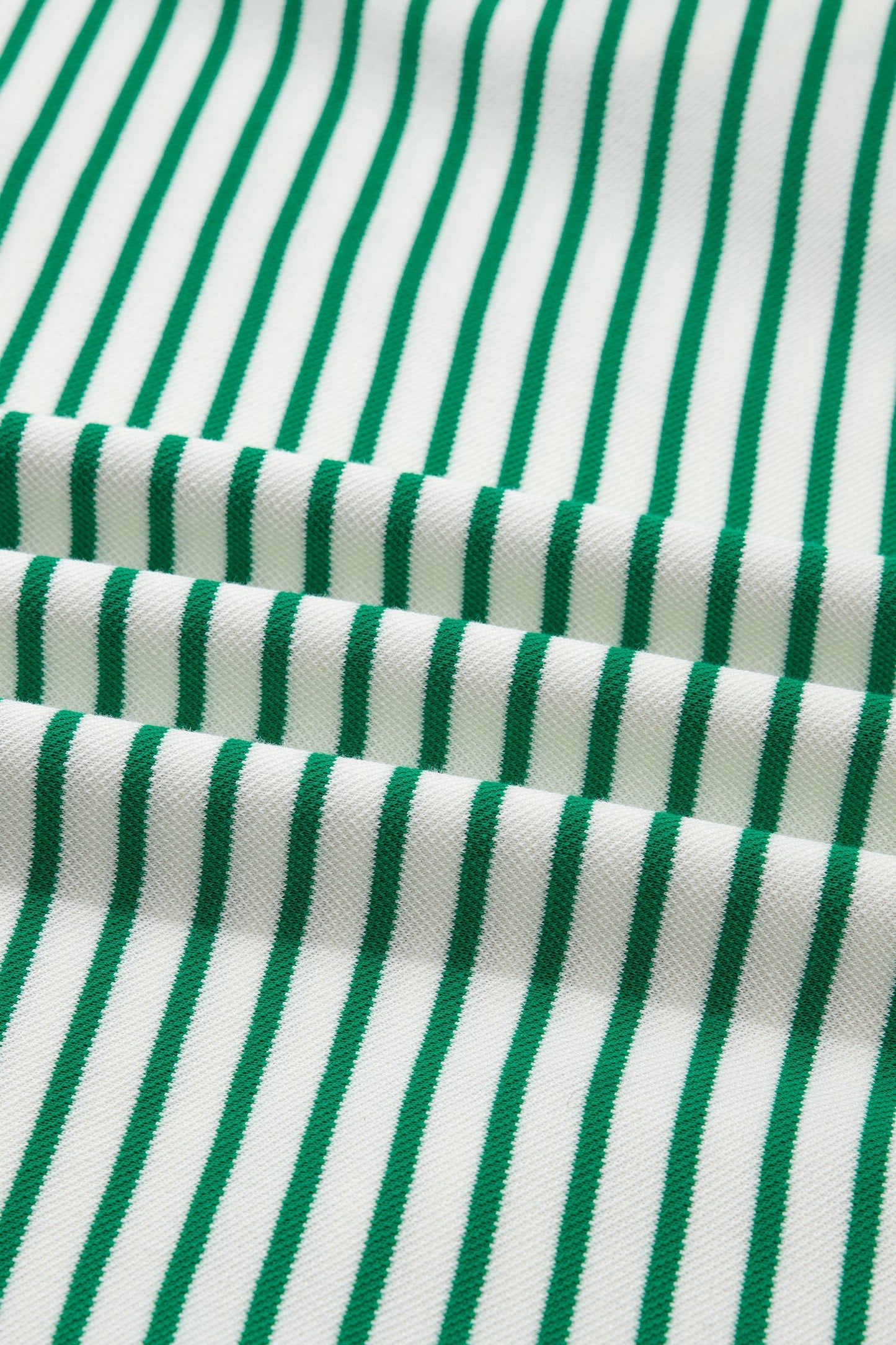 Stripe Quarter Zip Polo Collar T-Shirt Dress