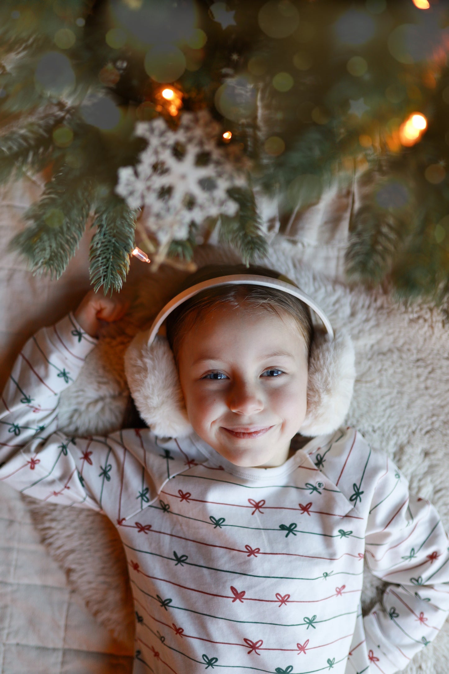 Tied with a Bow Christmas Organic Cotton Set