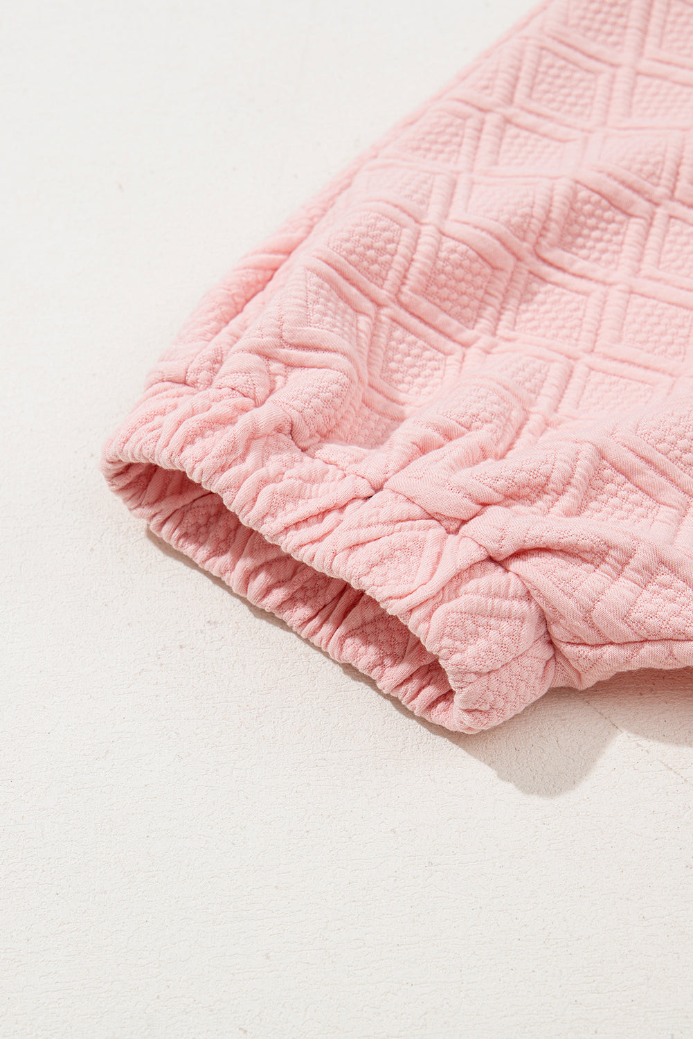 Contrast Stripe Textured Short Sleeve Blouse