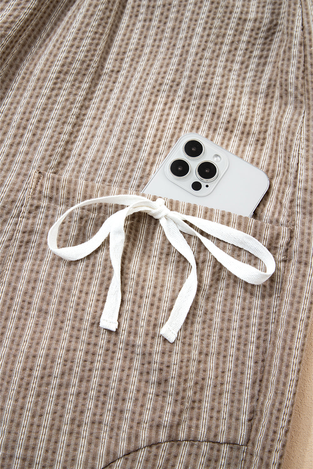 Stripe Drawstring Cargo Pocket Jogger Pants