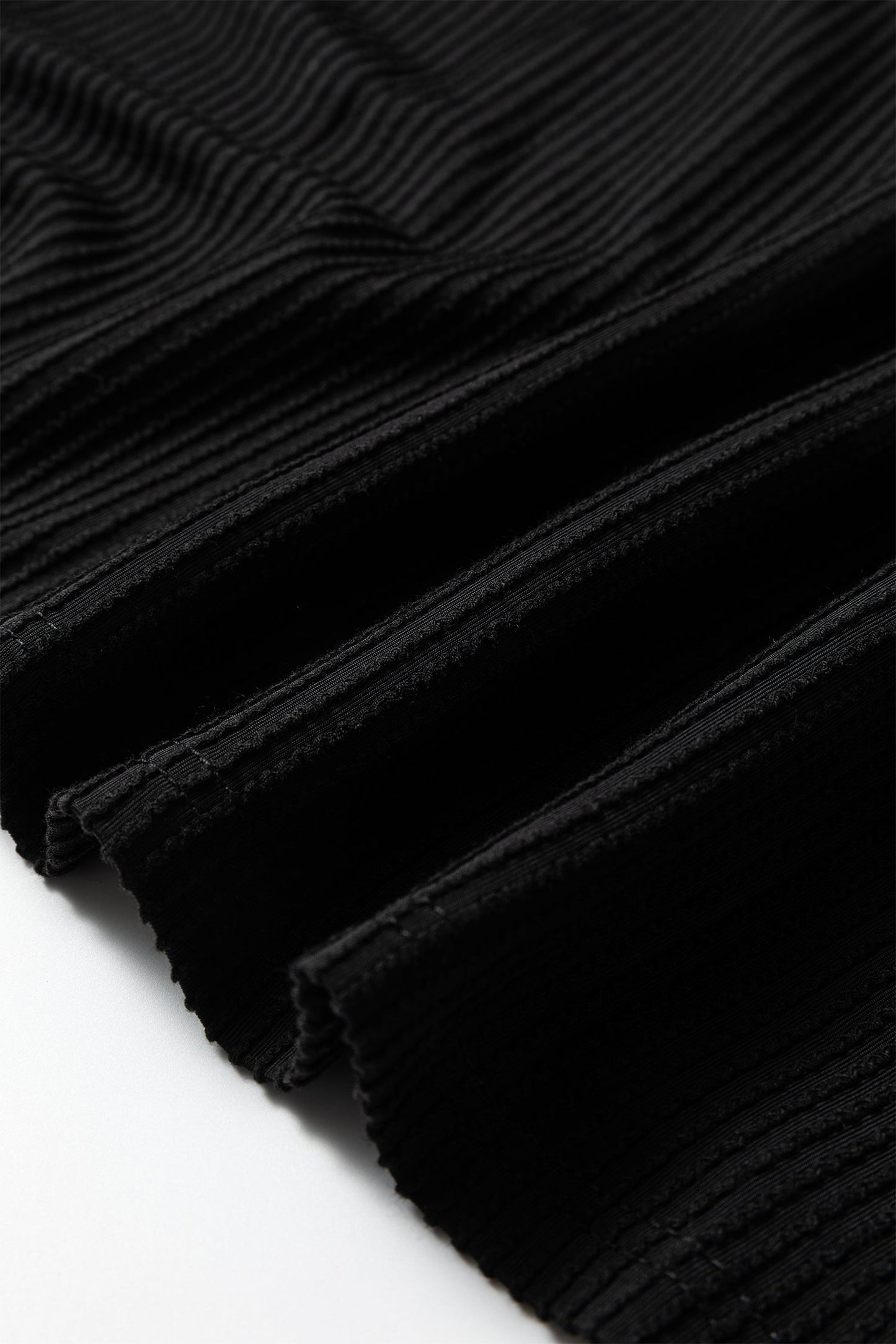 Plus Size Colorblock Corded Knit Ruffle Sleeve Blouse