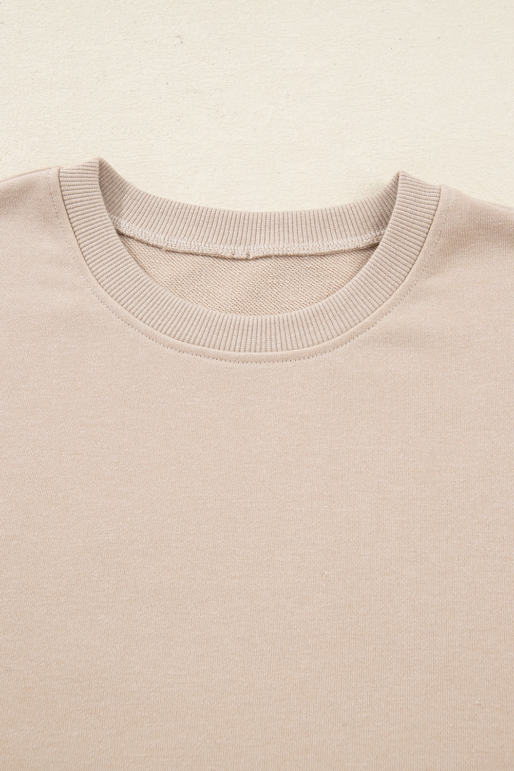 Solid Oversize Sweatshirt and Ribbed Leggings Set