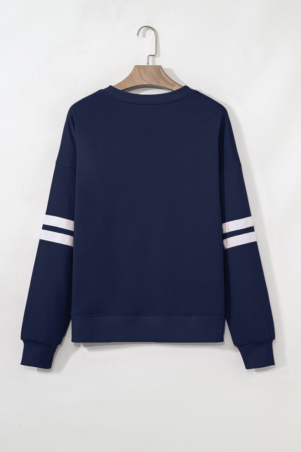 Varsity Stripe Drop Shoulder Oversized Sweatshirt