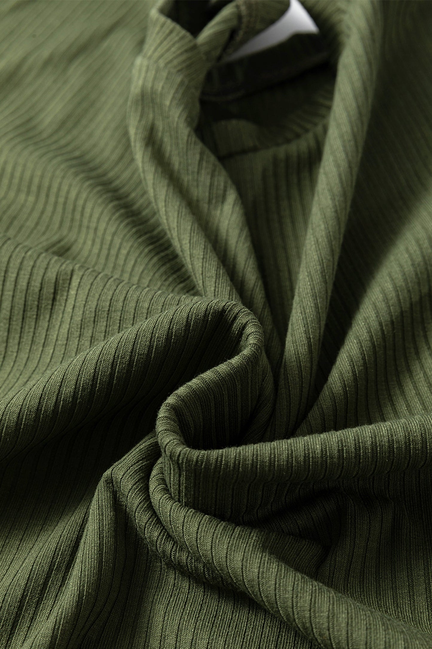 Solid Ribbed Knit Ruffle Short Sleeve T-Shirt