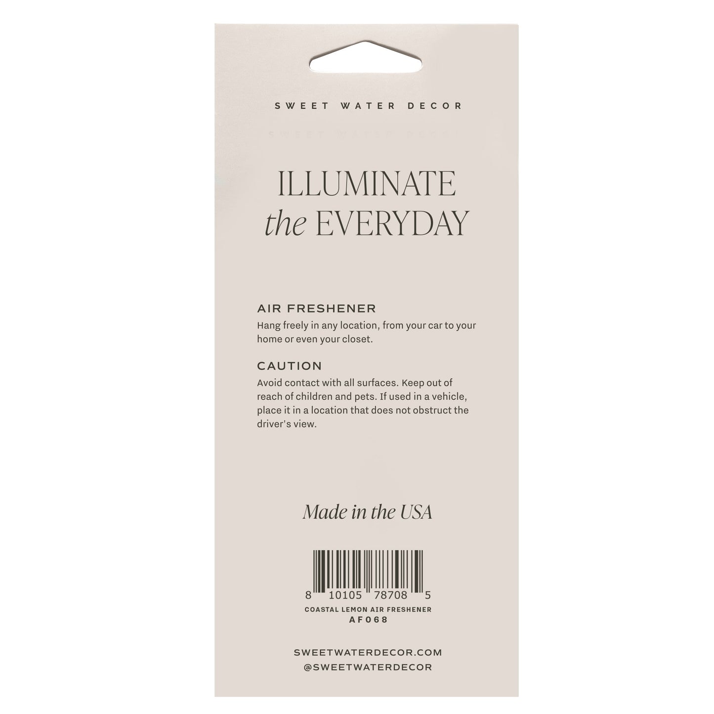 Coastal Lemon Hanging Air Freshener