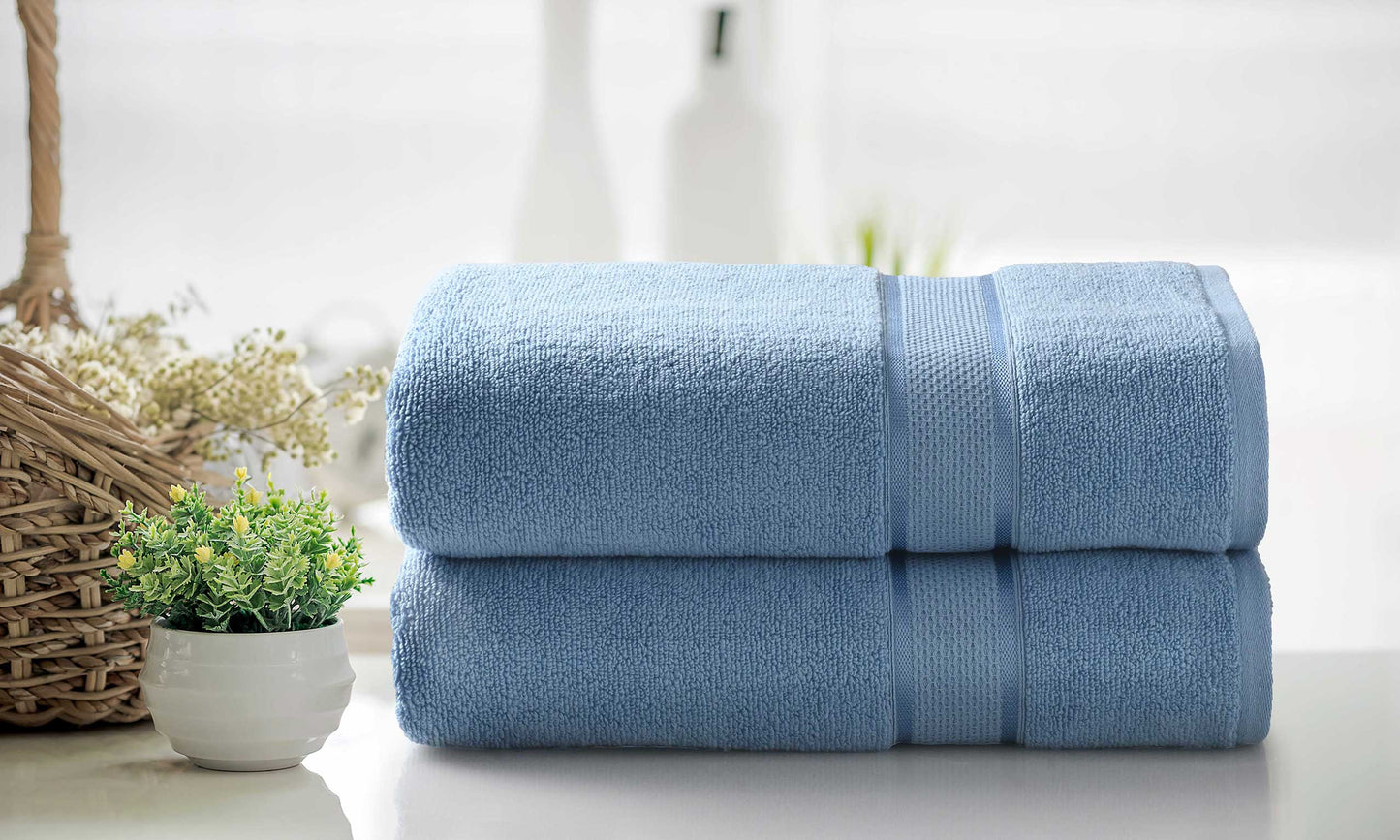 Kathy Ireland 2 Piece Zero Twist Cotton Plush Bath Sheet Set