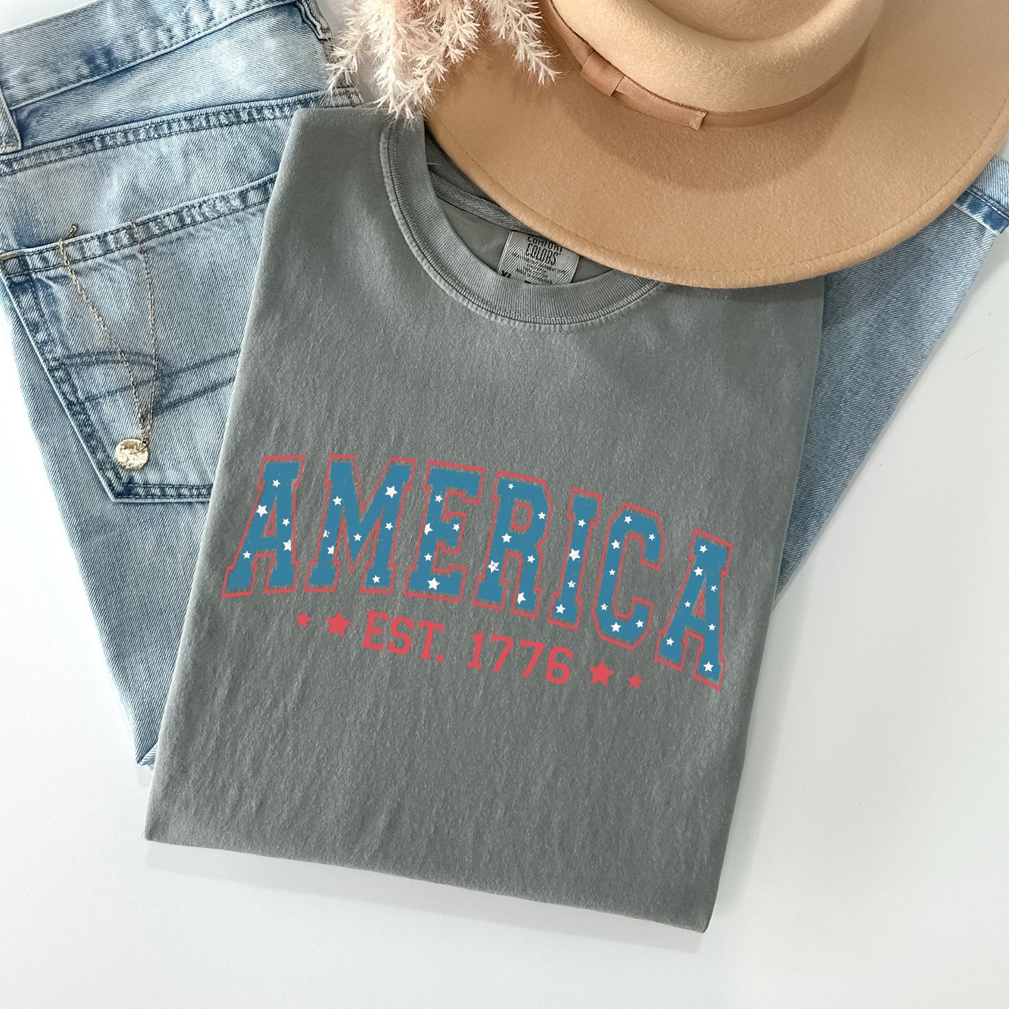 America, 1776, Patriotic, 4th of July Comfort Colors Tshirt