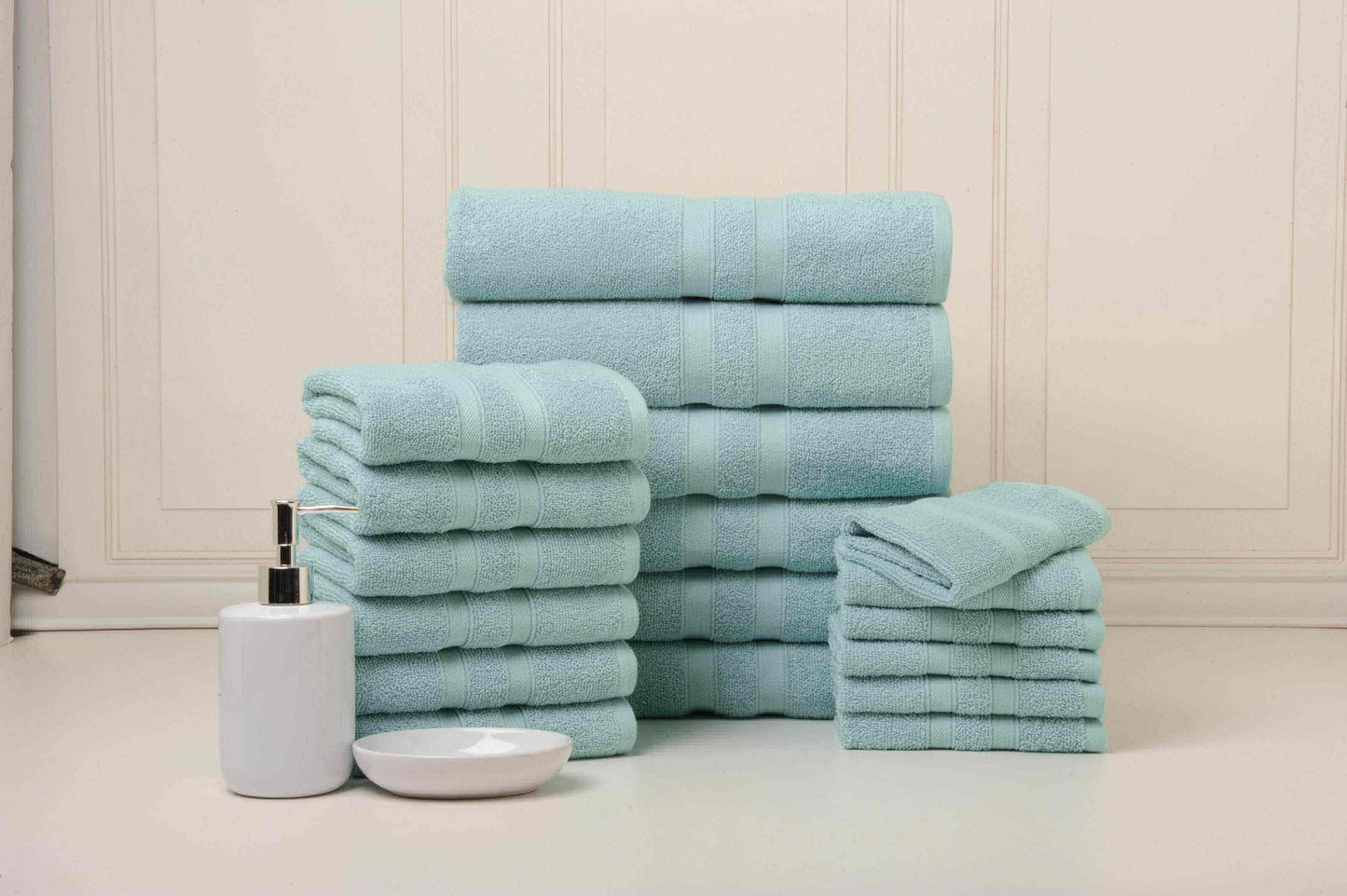 Bibb Home 18 Piece Egyptian Cotton Towel Set