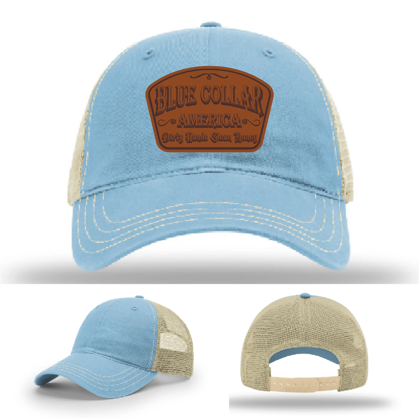 Dirty Hands Clean Money Leather Patch Hat