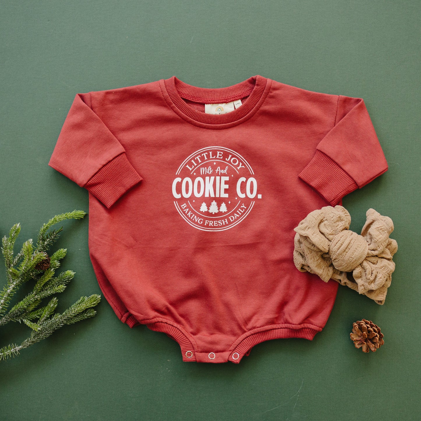 Little Joy Cookie Co. Christmas Sweatshirt Romper