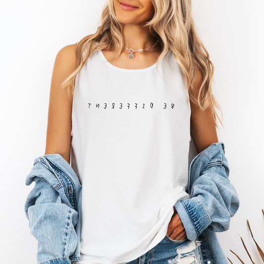 Be Different, Sassy, Sarcastic, Minimalist, Funny Comfort Colors Tank Top