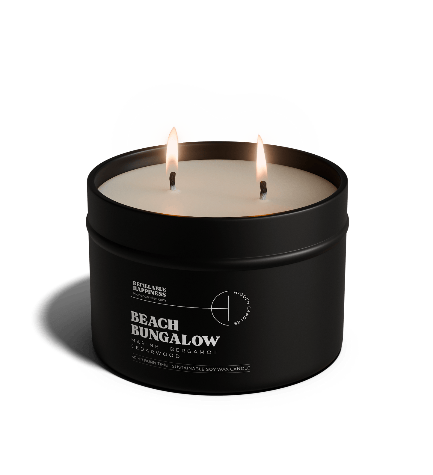 Beach Bungalow Candle 10.6 oz – Marine Air, Driftwood & White Tea