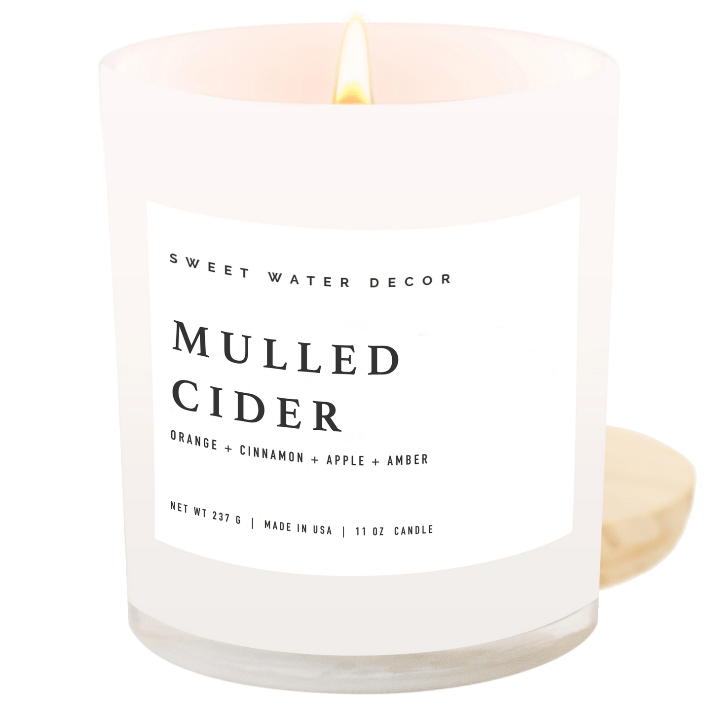 Mulled Cider Soy Candle - White Jar - 11 oz