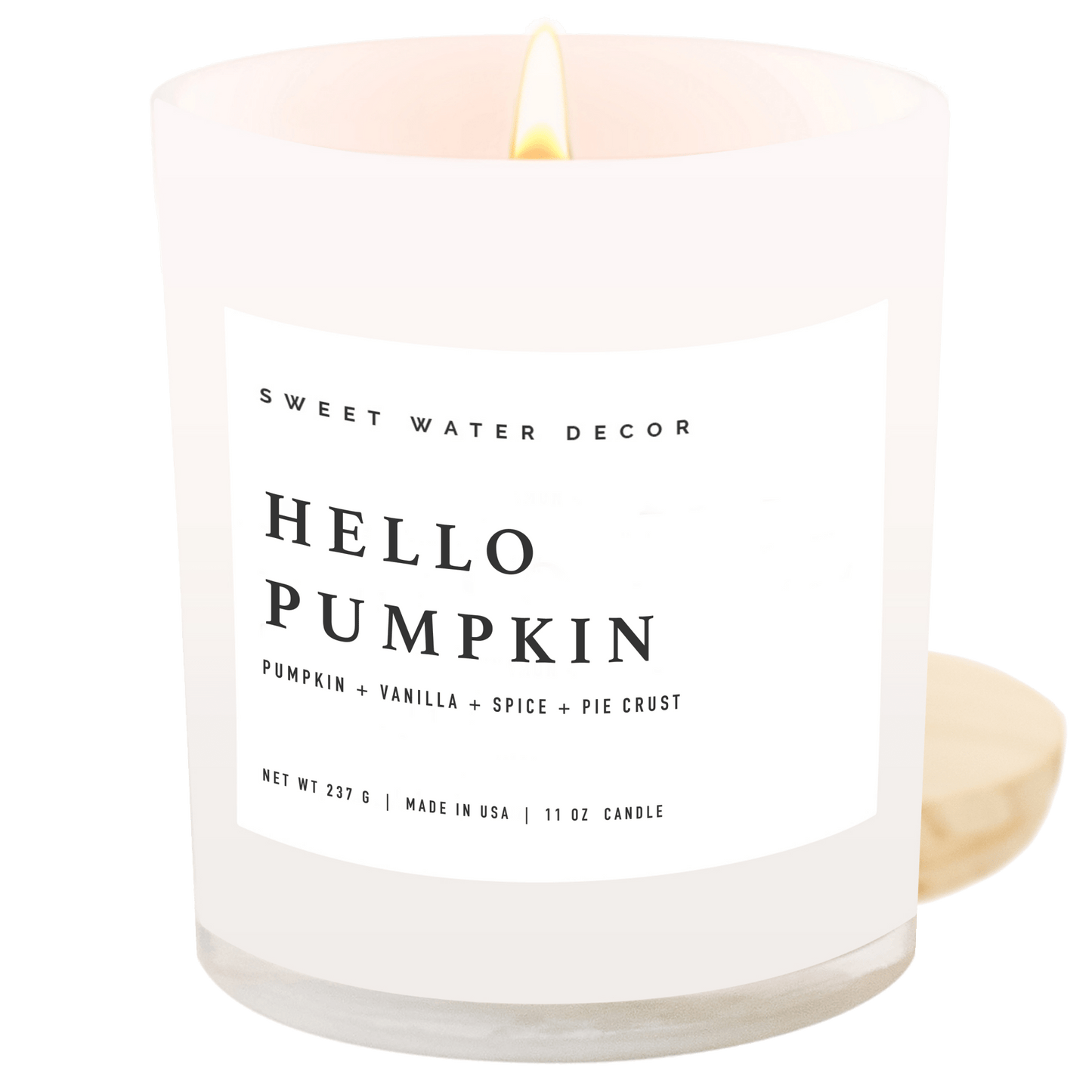 Hello Pumpkin Soy Candle - White Jar - 11 oz