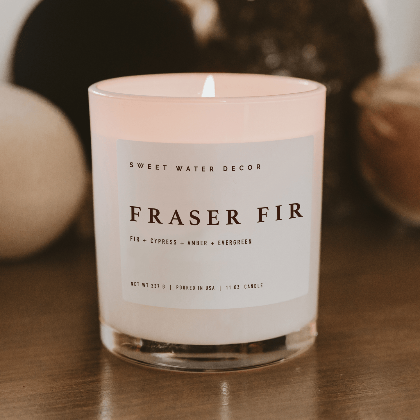Fraser Fir Soy Candle - White Jar - 11 oz
