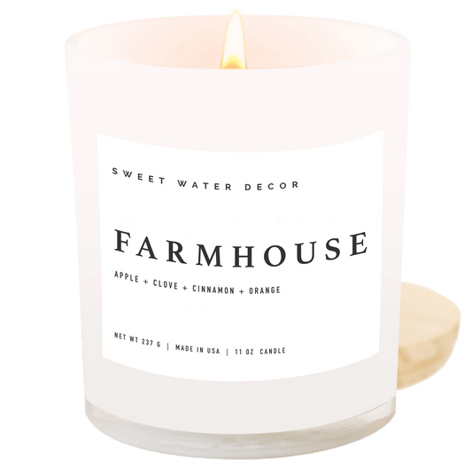 Farmhouse Soy Candle - White Jar - 11 oz