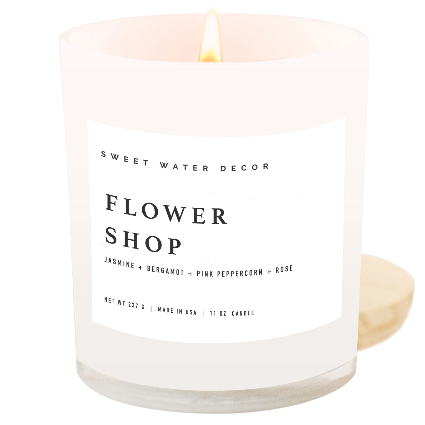 Flower Shop Soy Candle - White Jar - 11 oz