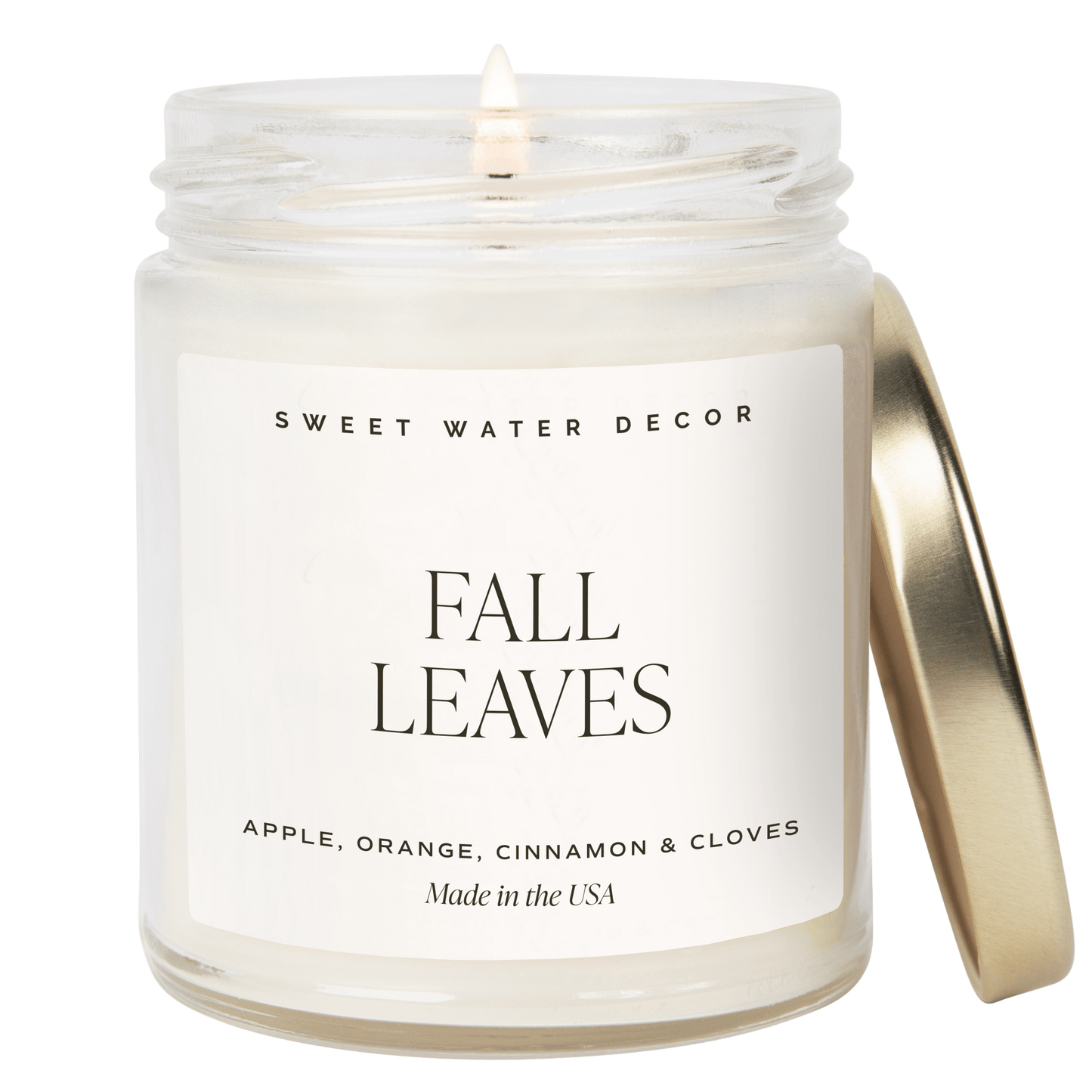 Fall Leaves Soy Candle - Clear Jar - 9 oz