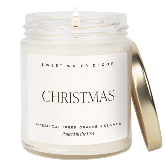 Christmas Soy Candle - Clear Jar - 9 oz