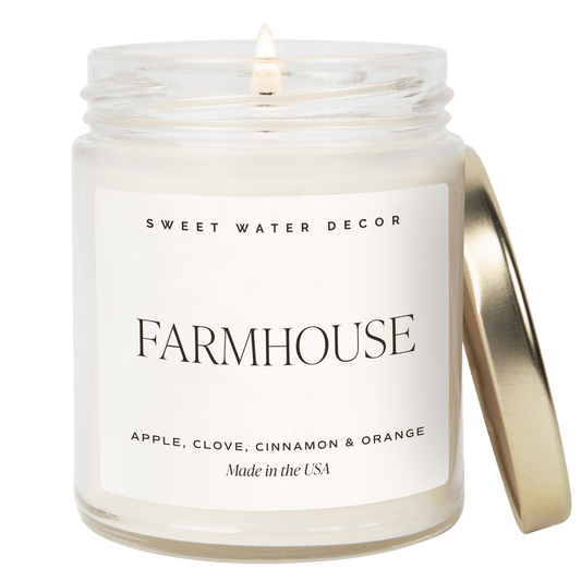 Farmhouse Soy Candle - Clear Jar - 9 oz