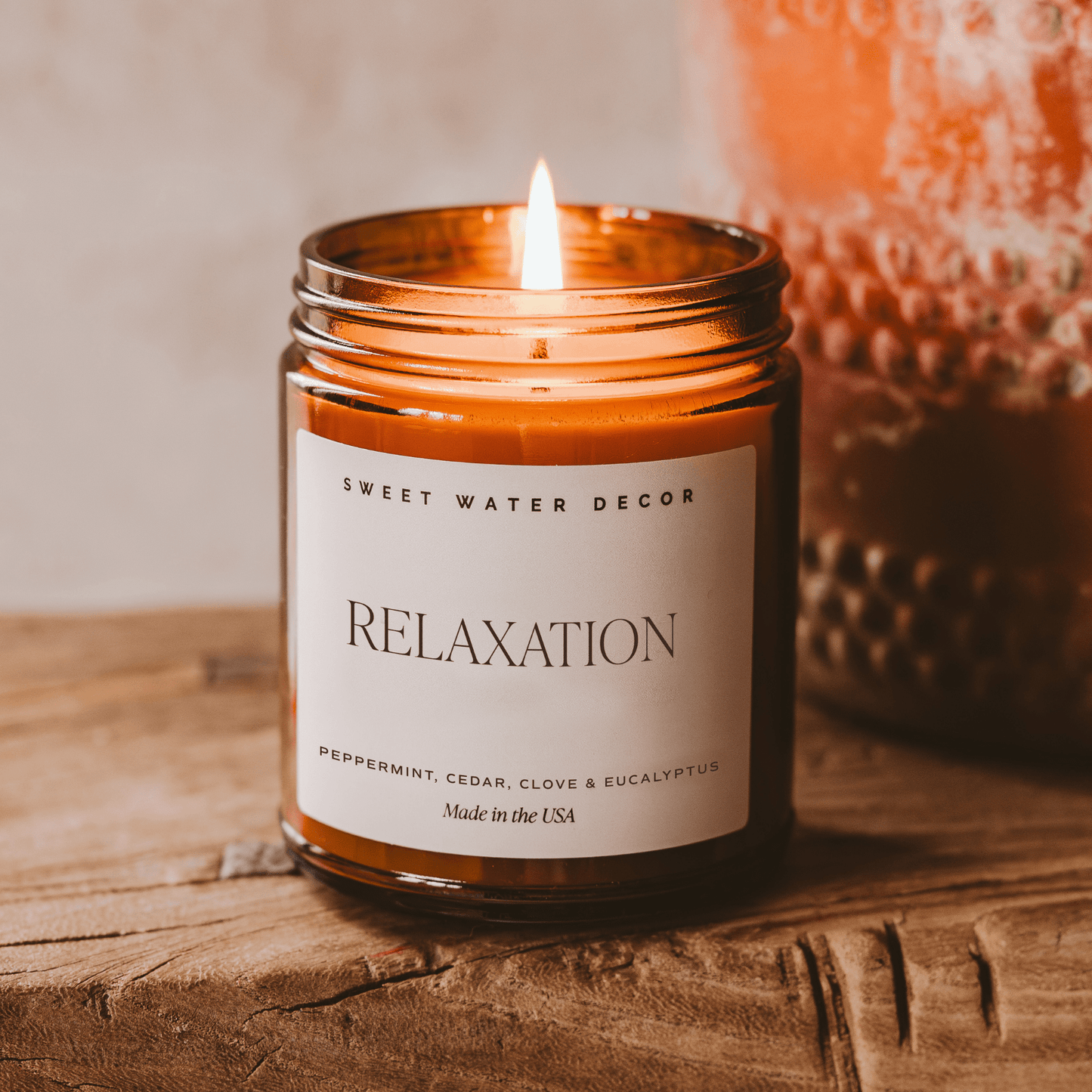 Relaxation Soy Candle - Amber Jar - 9 oz