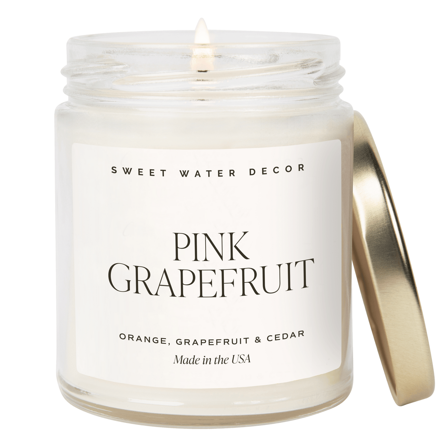 Pink Grapefruit Soy Candle - Clear Jar - 9 oz