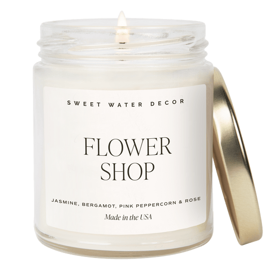 Flower Shop Soy Candle - Clear Jar - 9 oz