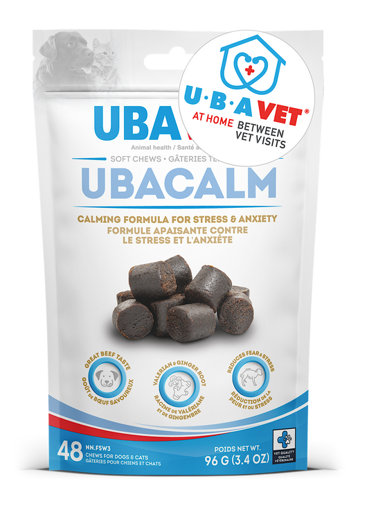 UBAVET UBACALM Calming Soft Chews for Dogs & Cats – Natural Stress & Anxiety Relief