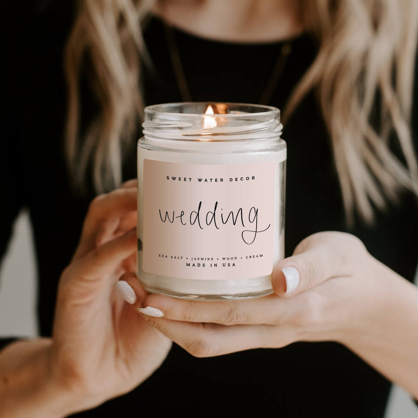 Wedding Soy Candle - Clear Jar - 9 oz (Spa Day)