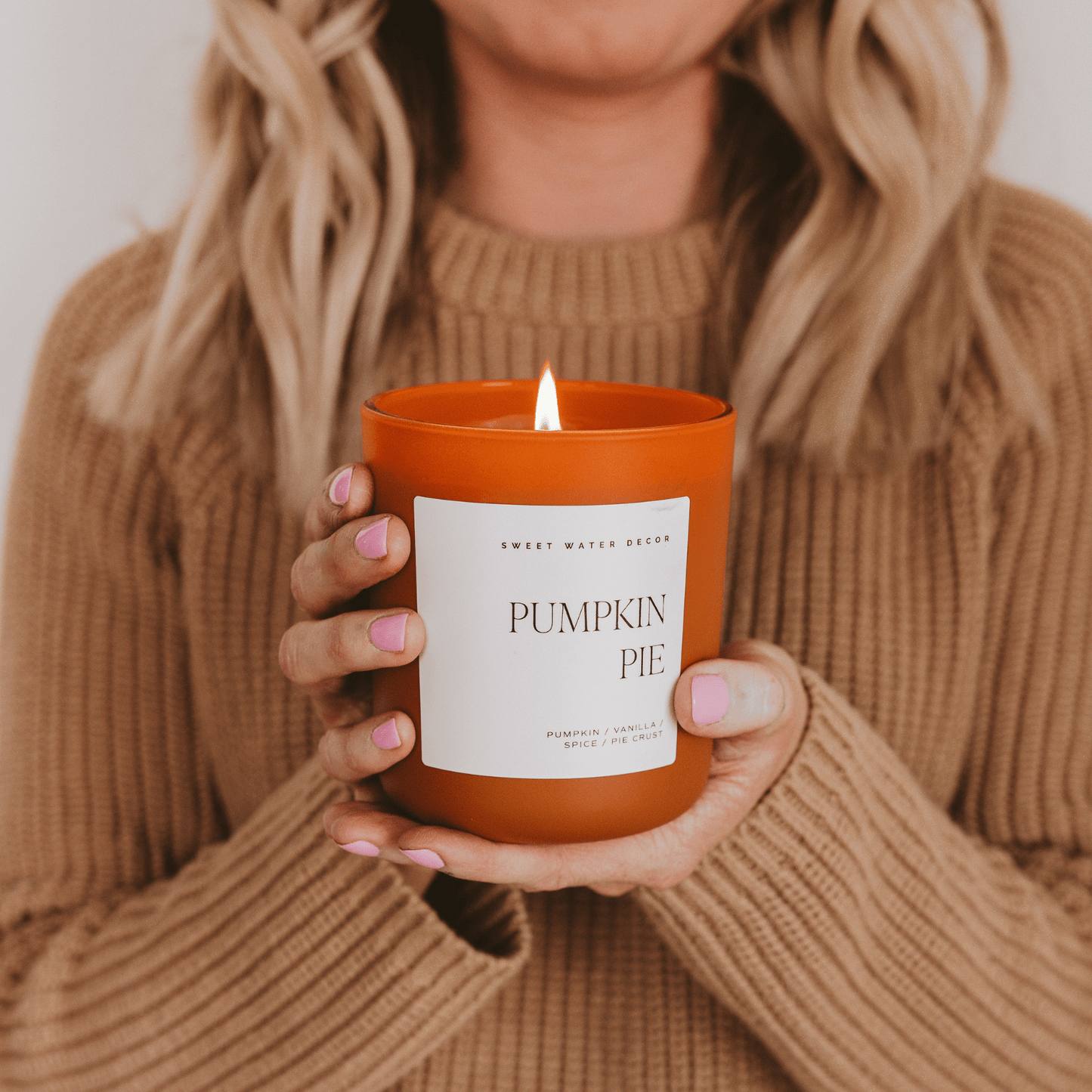 Pumpkin Pie Soy Candle - Orange Matte Jar - 15 oz (Hello Pumpkin)