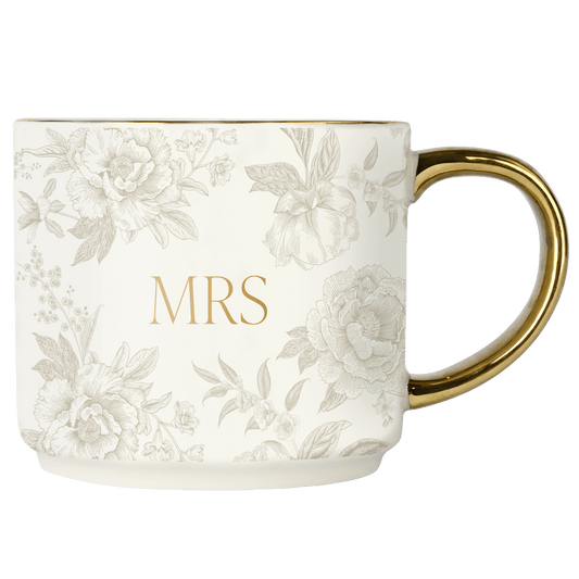 Mrs 14oz. Gold Handle Coffee Mug