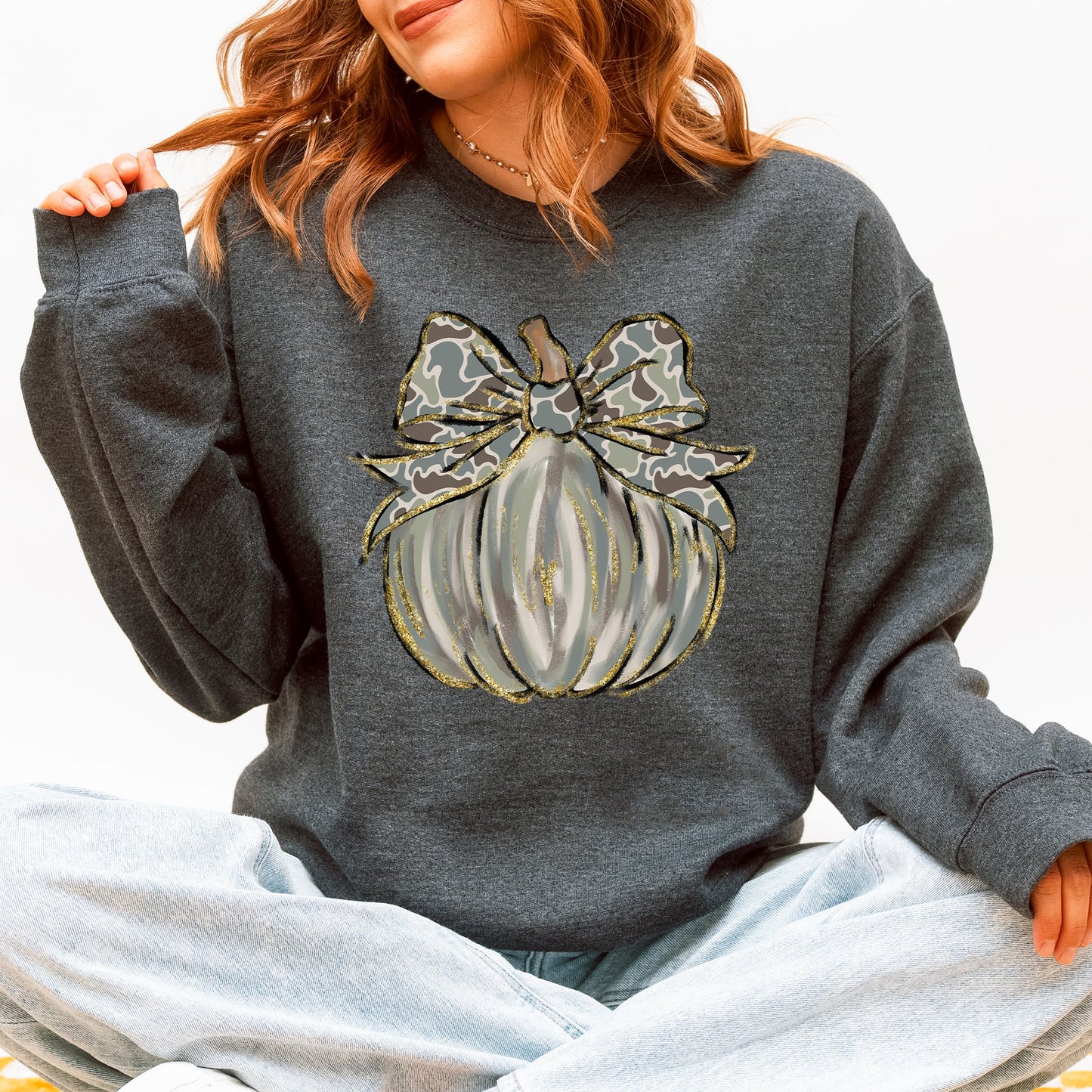 Camo Pumpkin, Autumn, Hunting Season Sweatshirt