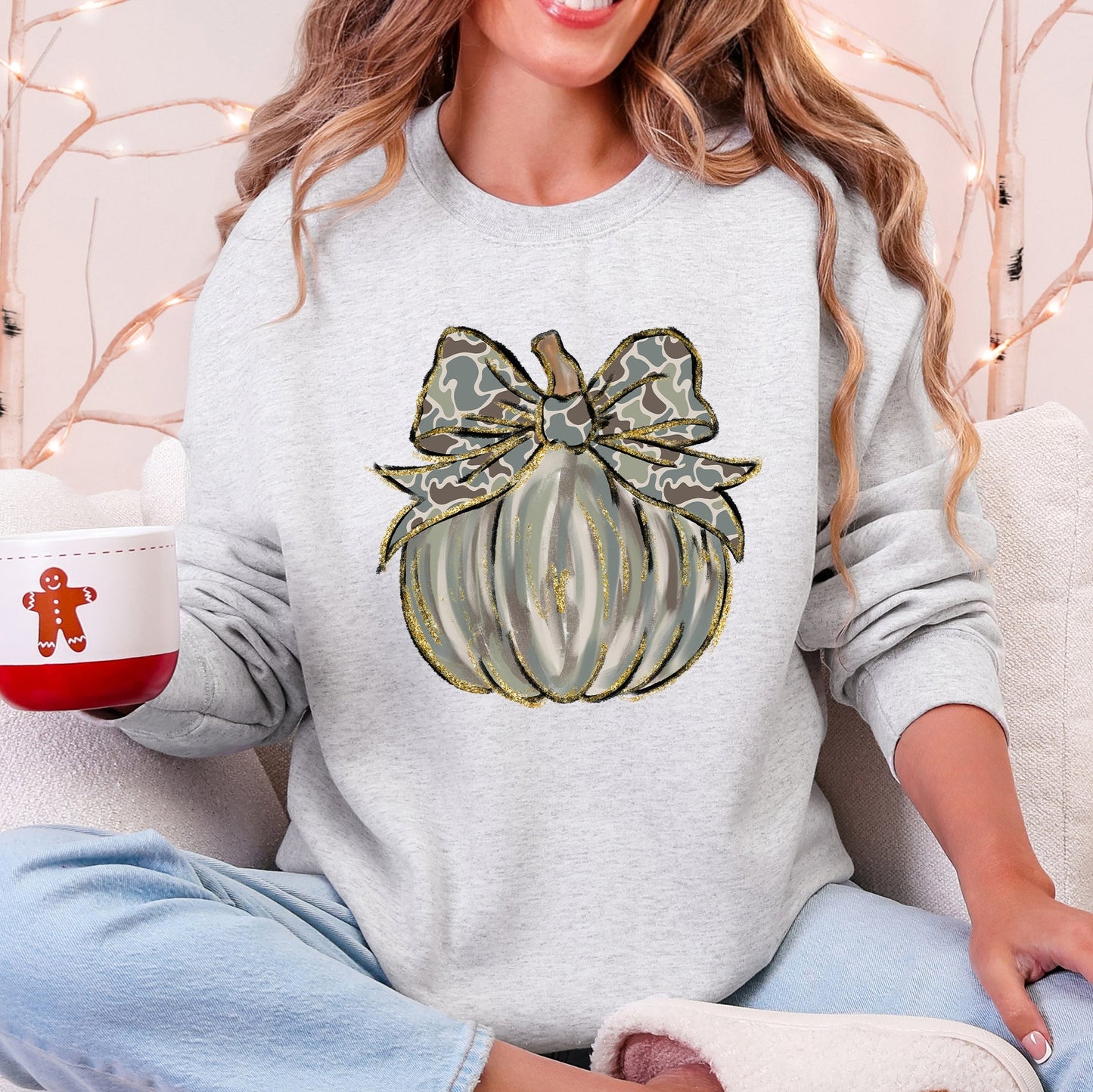 Camo Pumpkin, Autumn, Hunting Season Sweatshirt