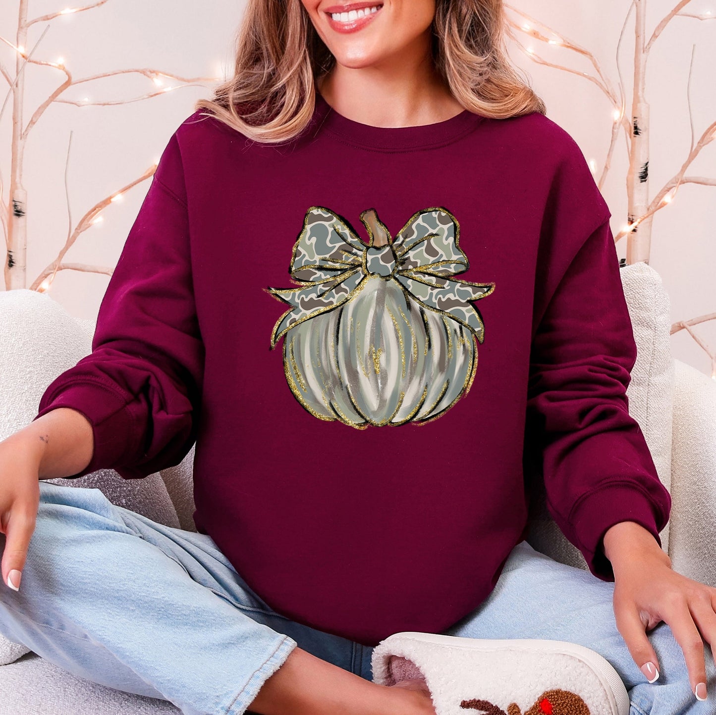Camo Pumpkin, Autumn, Hunting Season Sweatshirt