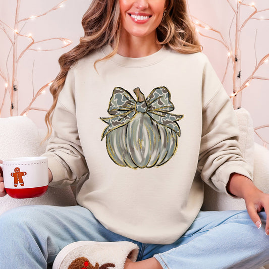 Camo Pumpkin, Autumn, Hunting Season Sweatshirt