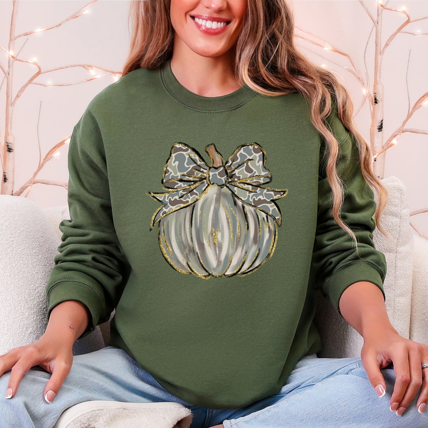 Camo Pumpkin, Autumn, Hunting Season Sweatshirt